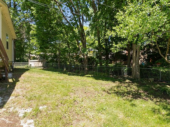 fenced back yard