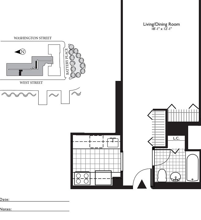 2nd image of 1 West St APT 2807