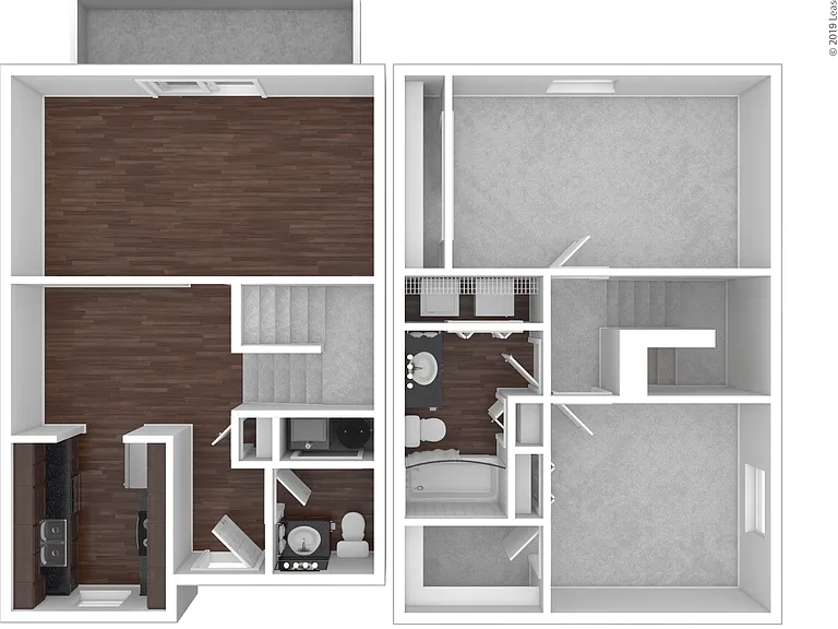 The Locomotive: Beds - 2: Baths - 1.5: SqFt Range - 1200 to 1200