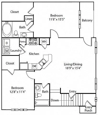 Floor plan 2B