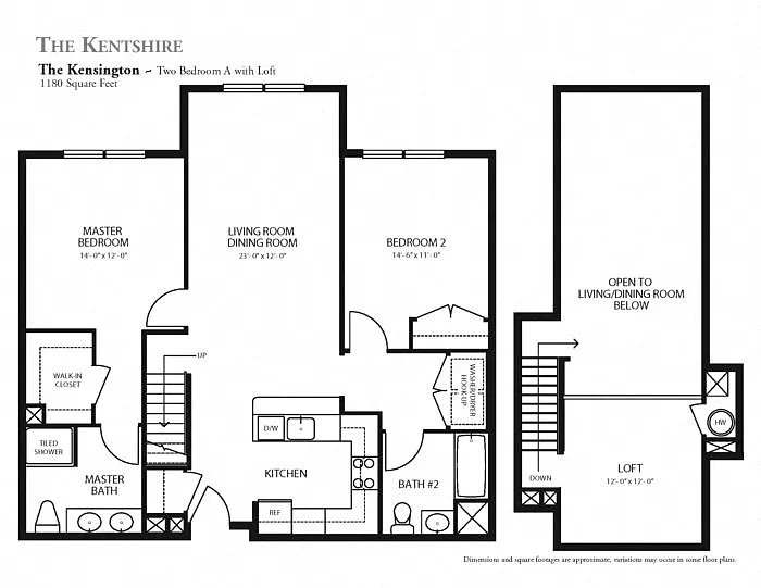 Floor plan The Kensington Loft