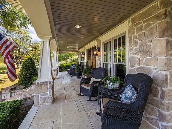Patterned Concrete Porch