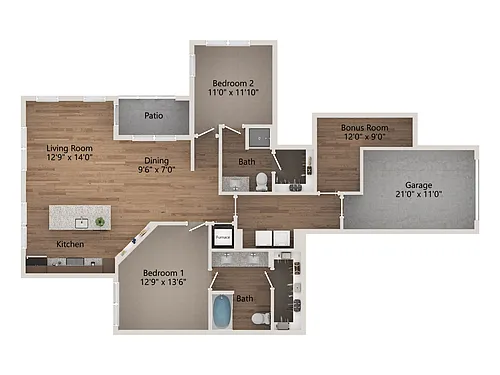 Floor plan B1-G