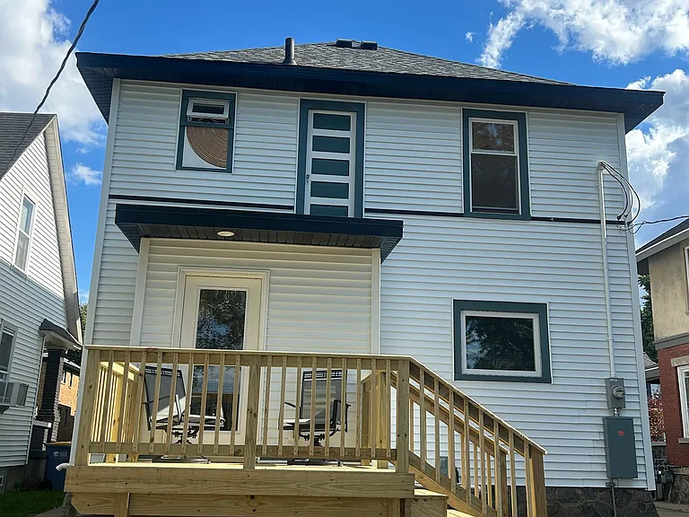 New deck and entry to the kitchen mudroom