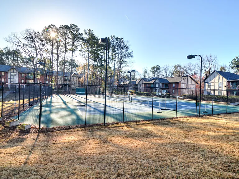 Lighted tennis court