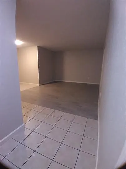 View from front door into large living area