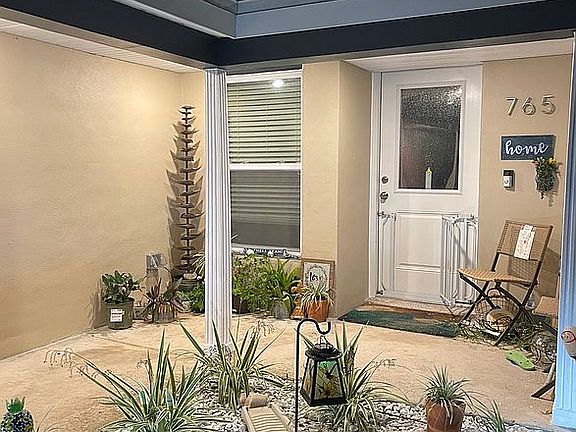 Front porch entry night