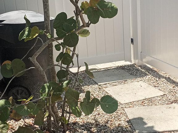 Entrance is behind the fence