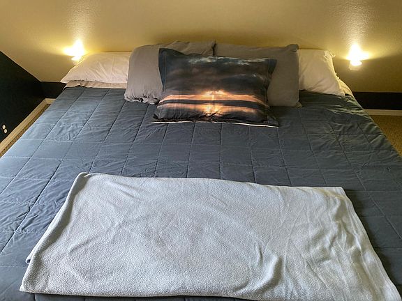 Memory Foam King bed with storage below