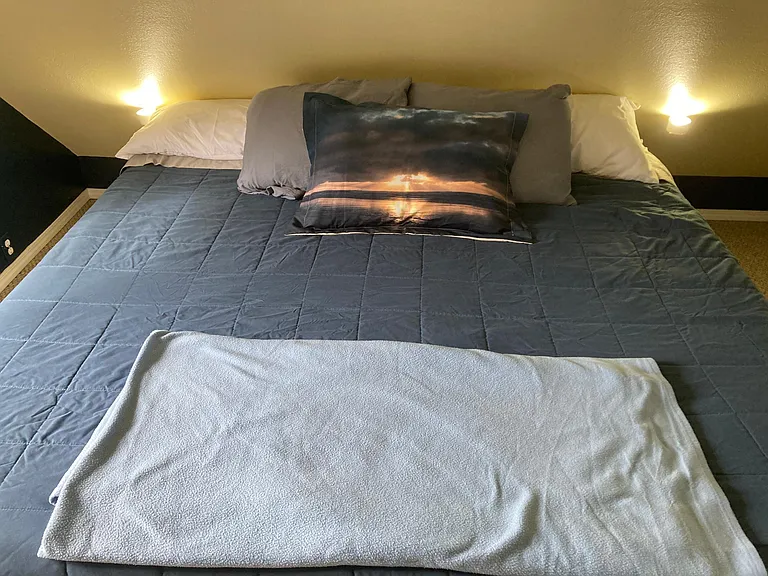 Memory Foam King bed with storage below