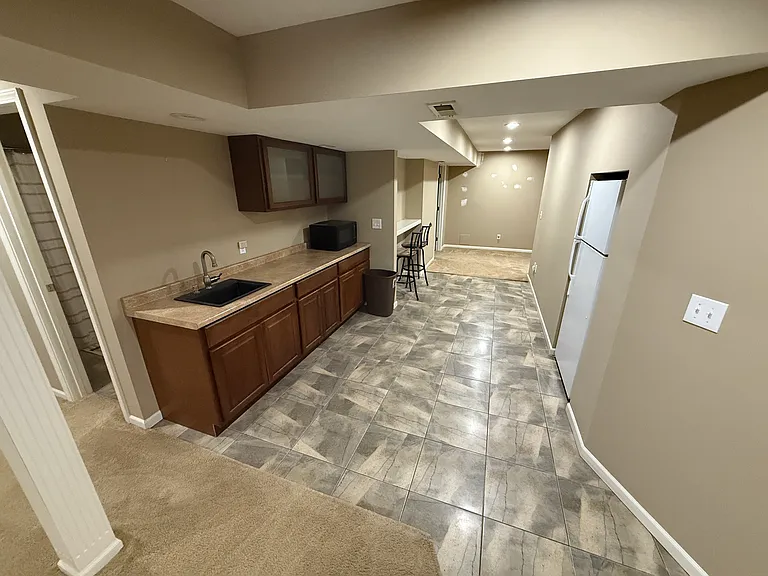 Kitchen Area. Tenants may use hot plates or upstairs kitchen.