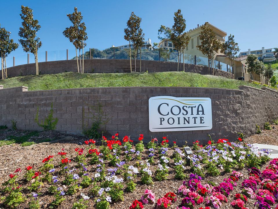 Costa Pointe enterance garden and sign in the La Costa area of Carlsbad, California.