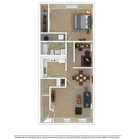 Floor plan 1 Bedroom 1 Bath
