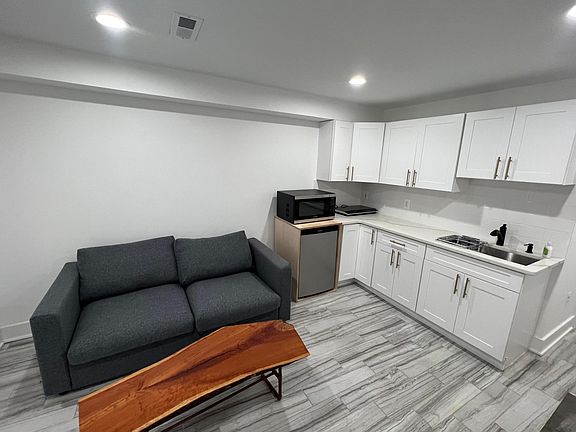 Another angle of the living area and kitchenette
