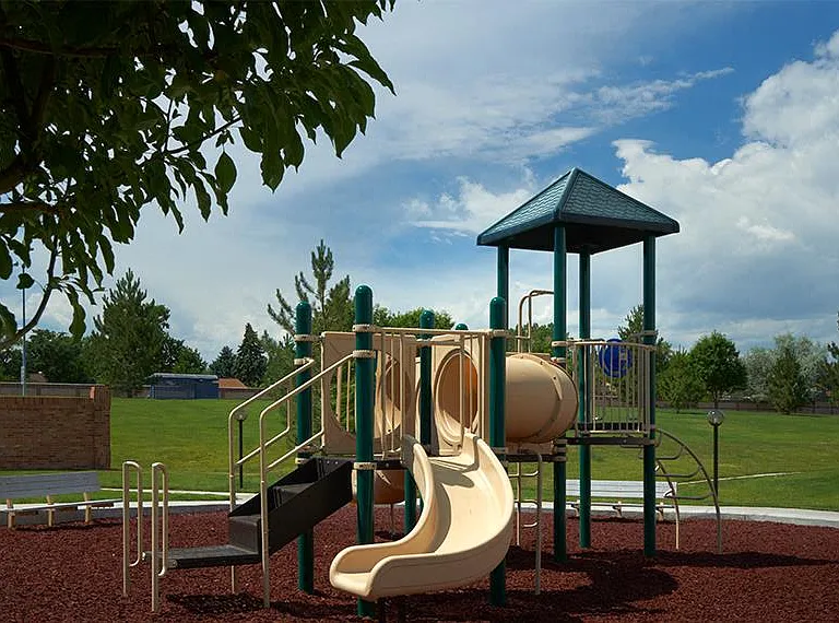 Two outdoor play areas