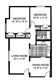 Floor plan Two Bedroom
