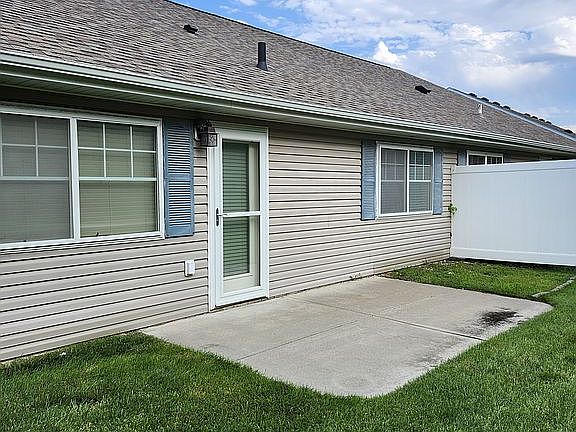 Rear of unit and patio