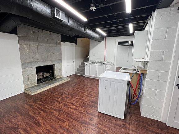 Living room with open concept kitchen
