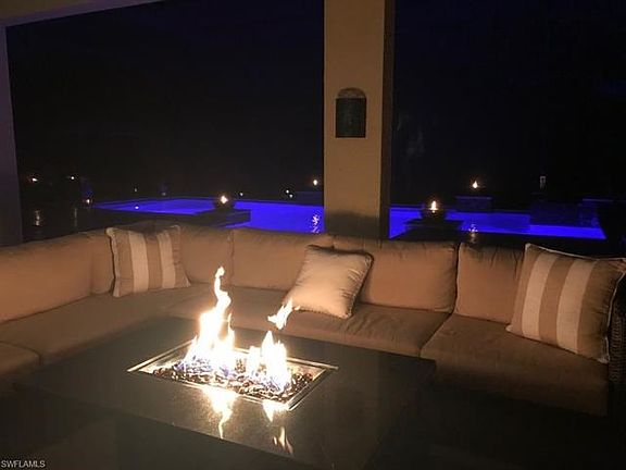 Your house transforms at night into this elegant and beautiful pool area.