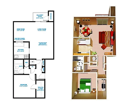 Floor plan One Bedroom