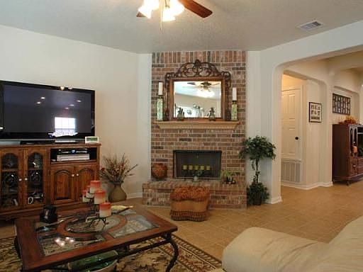 Fireplace in living room