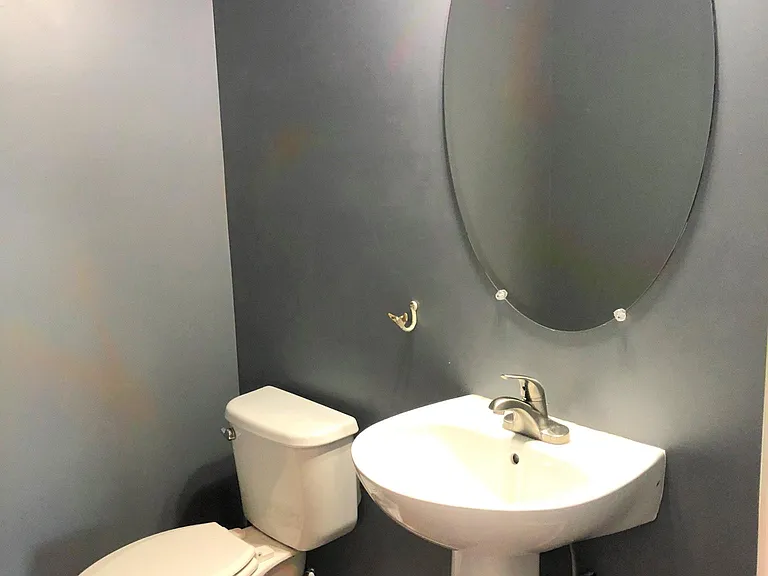 Convenient powder room on main level.