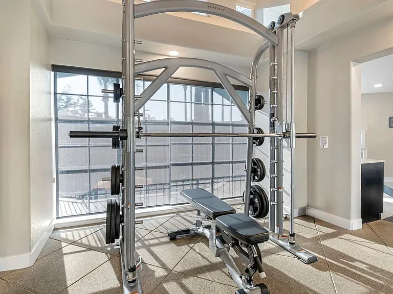 Fitness center with strength equipment