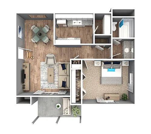 Floor plan One Bedroom | One Bathroom