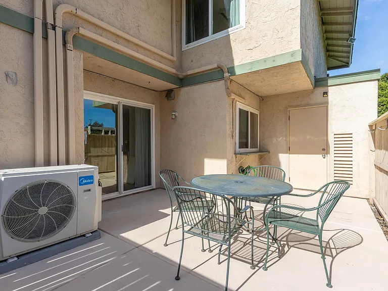 Fenced patio