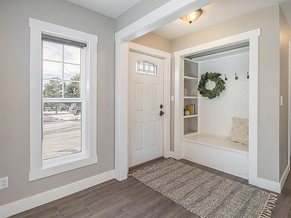 built in bench seating and storage