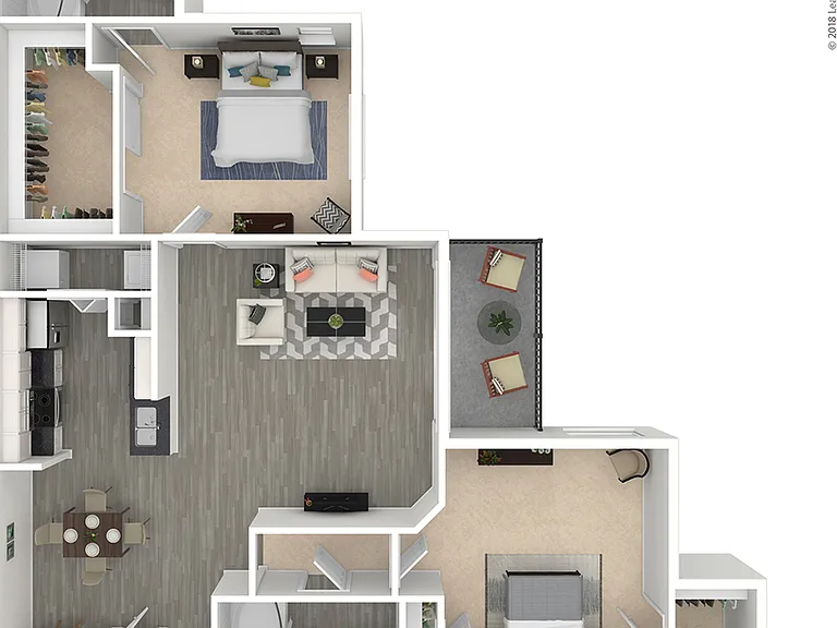 Oak Row North Dallas - B3 Floor Plan Oak Row North Dallas - B3 Floor Plan