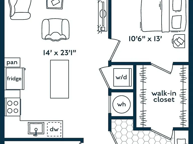 One Bedroom One Bath Den (875 SF) One Bedroom One Bath Den (875 SF)