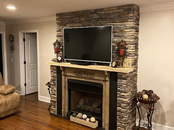 Rock fireplace 