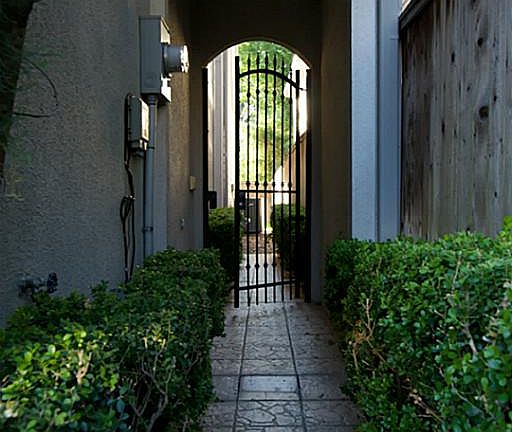 Private, gated entrance to the homes front door