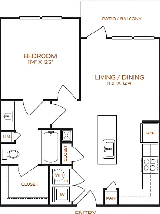 1 Bedroom | 1 Bathroom | 637 Sq. Ft. 1 Bedroom | 1 Bathroom | 637 Sq. Ft.
