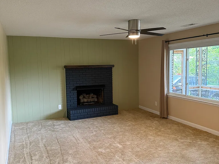 Living room with gas fireplace