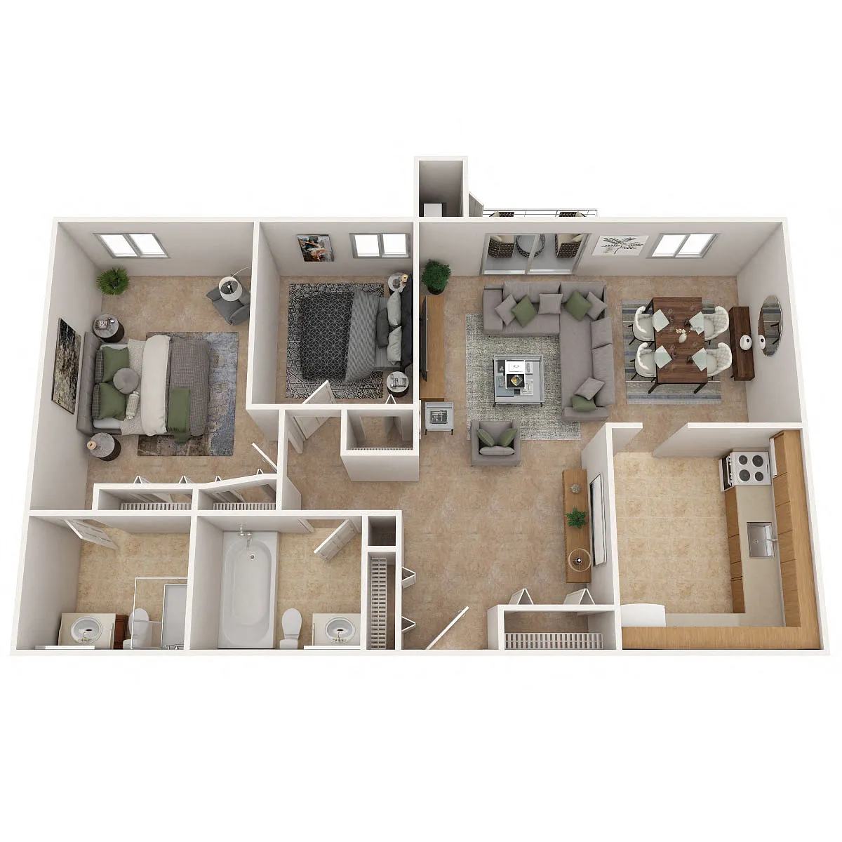 Floor plan Two Bedroom