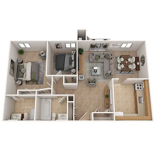 Floor plan Two Bedroom