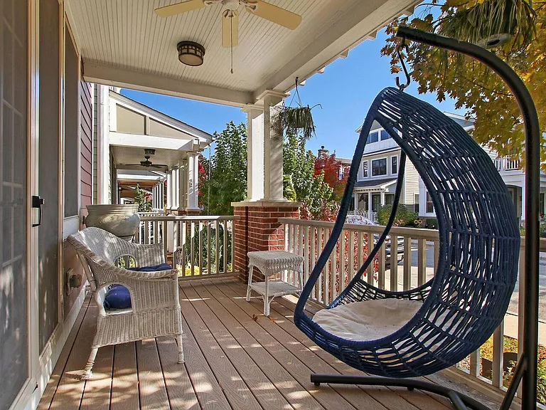 Covered front porch for lounging