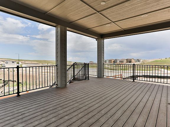 Covered Deck with Railing and Stairs