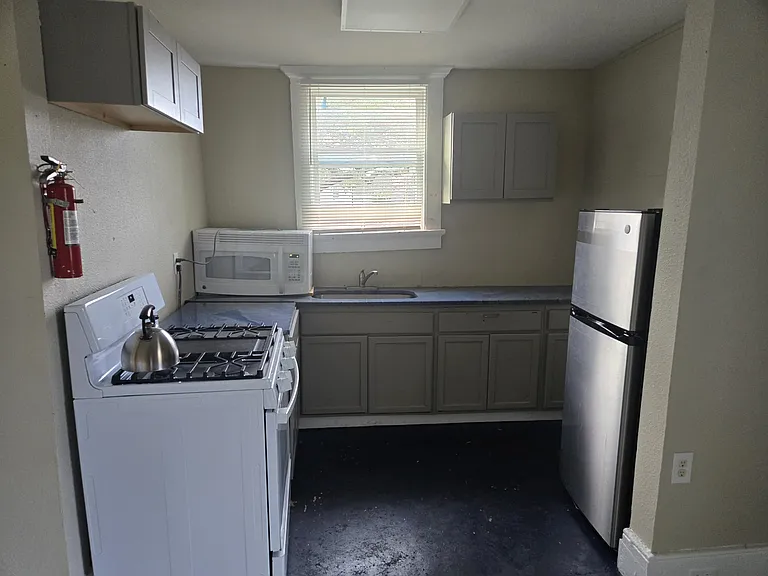 Gas oven and brand new refrigerator