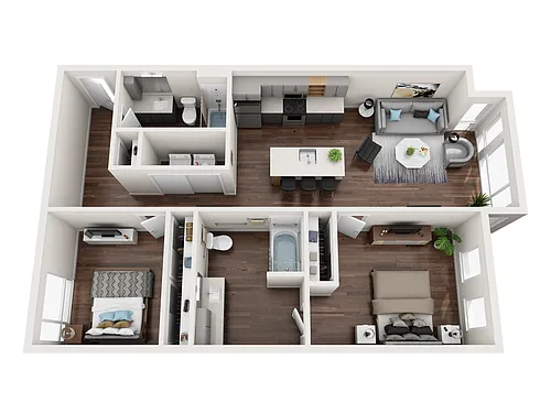 Floor plan Two Bedroom