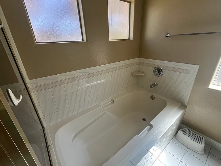 Master bathroom bathtub