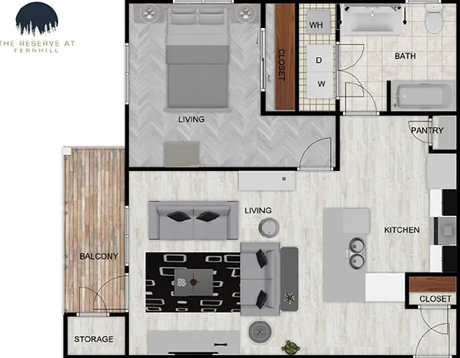 One Bedroom 2D Floor Plan One Bedroom 2D Floor Plan