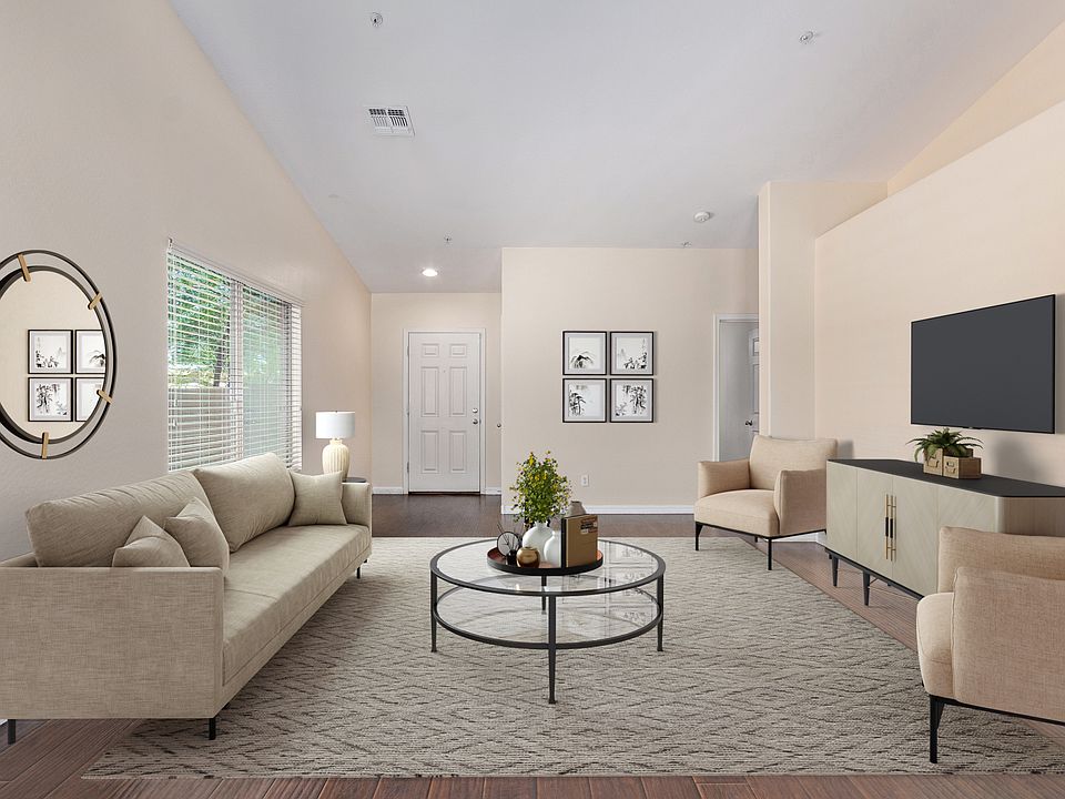 Living room virtually staged