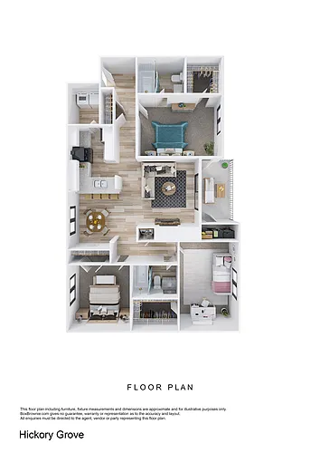 Floor plan 3 Bedroom, 2 Bathroom