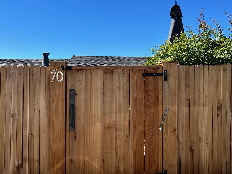 Street entry gate, One of two entry gates to the property.