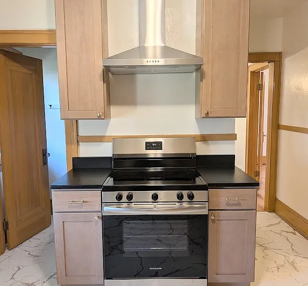 brand new hood and electric range