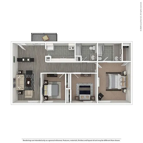 Floor plan 3 Bed 2 bath