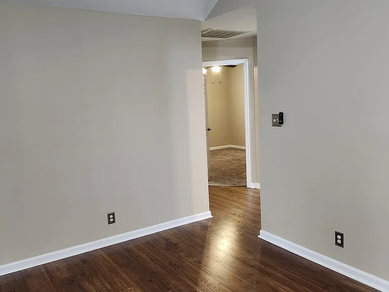 View from the great room to the hall and bedrooms.